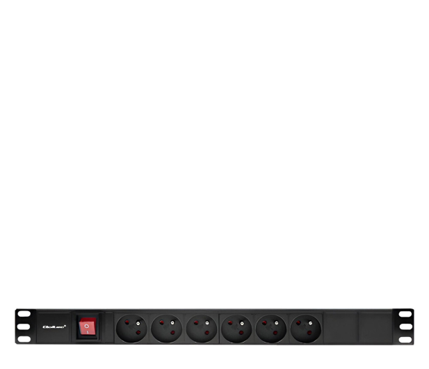 Qoltec Listwa zasilająca PDU do RACK 19'' 1U 16A  6xFRENCH  2m - 1329980 - zdjęcie 3